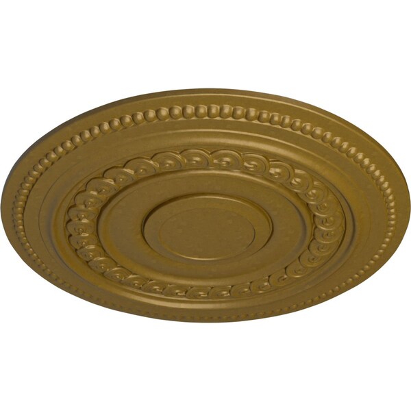 Oldham Ceiling Medallion (Fits Canopies Up To 8 5/8), Hand-Painted Gold, 18OD X 1 1/4P